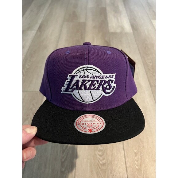 Los Angeles Lakers Mitchell & Ness NBA Paisley UV Purple Snapback Hat NWT - Picture 1 of 6